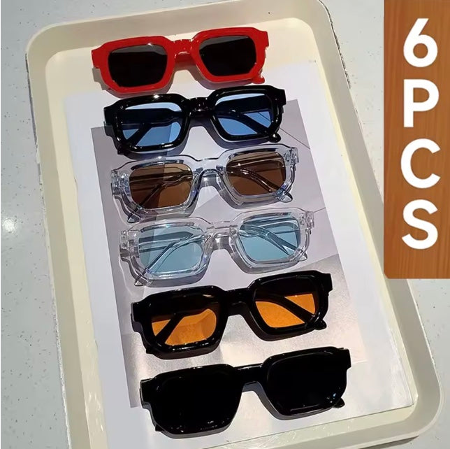 Vintage Rectangle Frame Sunglasses